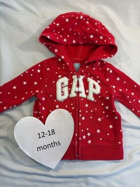 GAP Kids Red Star Hoodie